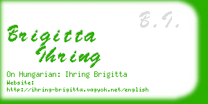 brigitta ihring business card